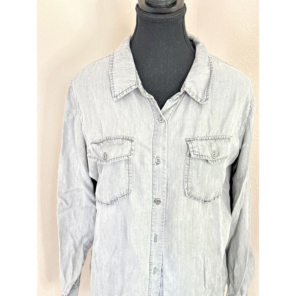 Molly and Isadora One Size/Fits Most Grey Flannel Top